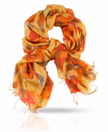 Палантин Женский S-BIG.FLOWER/AMBER